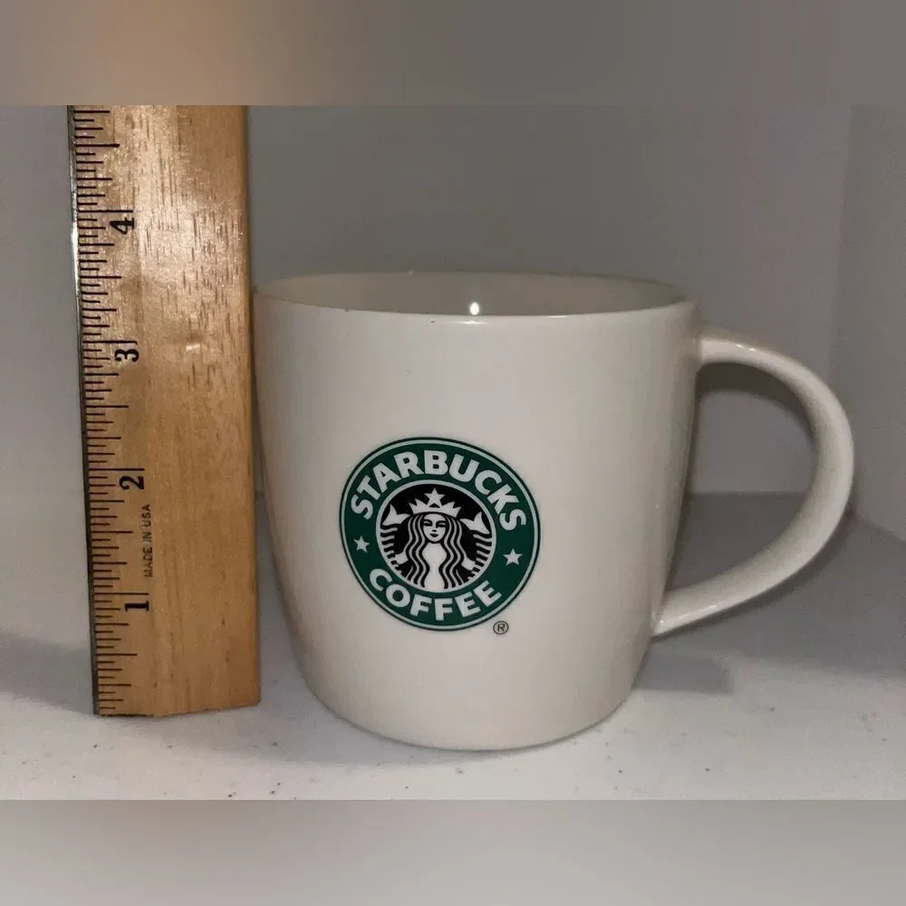 STARBUCKS Logo Mermaid White Coffee Ceramic 12oz Cup Mug 2008 tea